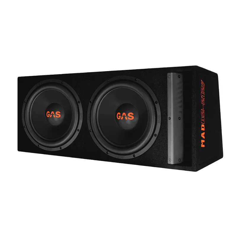 GAS MAD Basspakke med 2x12`` kasse og forsterker på 600W RMS
