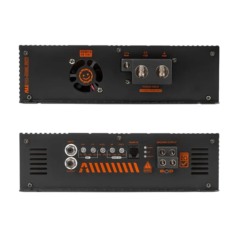 GAS MAX PA1-3000.1DZ2  Monoforsterker, 3000W RMS, 2 Ohm, fullfrekvens